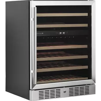 Шкаф винный двухзонный Tefcold TFW200-2S черный, рама двери нерж