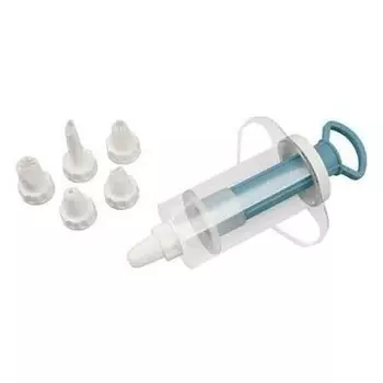 Шприц кондитерский дозирующий 100мл 6 насадок Fackelmann | 42803