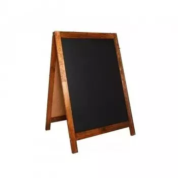 Штендер меловой двусторонний 550*900мм темное дерево Resto (Россия) | 01MS0001
