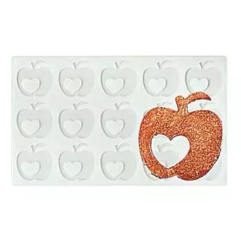 Силиконовая форма "Яблоко" 15 ячеек 40х40мм P.L. Proff Cuisine | QM-031