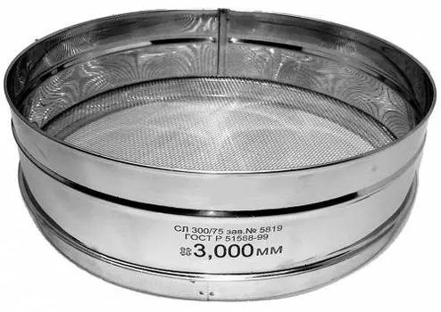 Сито Resto 300мм размер ячейки 3х3мм нерж лабораторное