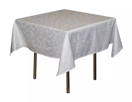 Скатерть 145х195 см Журавинка Resto белая (вензель)