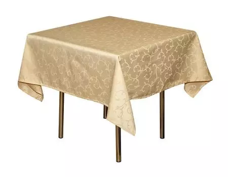 Скатерть 145х195 см Журавинка Resto бежевая (вензель)