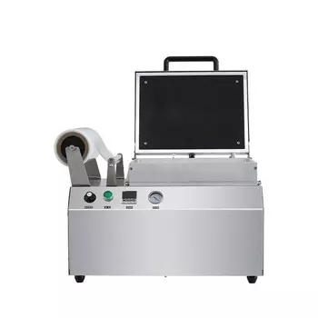 Скин-упаковочная машина на два лотка Hualian Machinery HLV-300VST NEW (глубина лотка 40 мм)