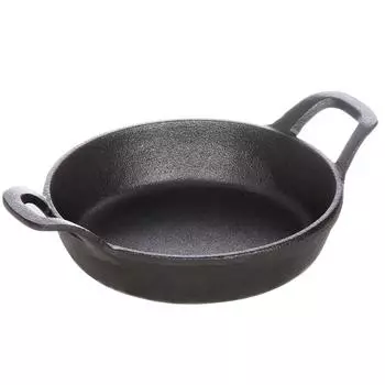 Сковорода чугунная Luxstahl CIPR6250 160/37 с двумя ручками порционная