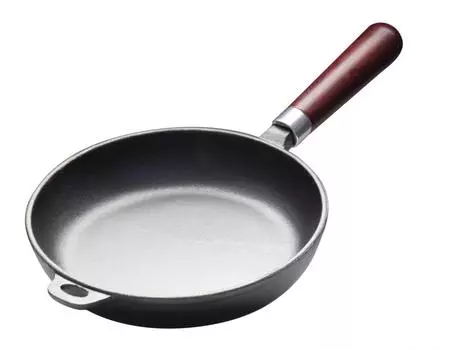 Сковорода чугунная Luxstahl НЕR28 280/60 с деревянной ручкой