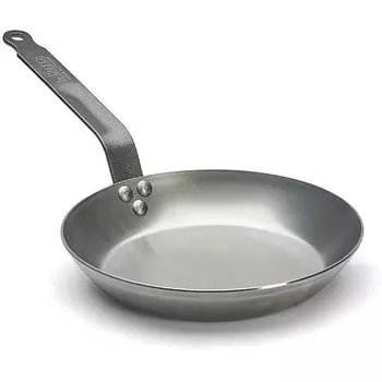 Сковорода De Buyer Carbone Plus 5110.24 d24см h3,5см, белая сталь