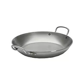 Сковорода De Buyer Carbone Plus 5113.28 d 28см h3см, две ручки, белая сталь