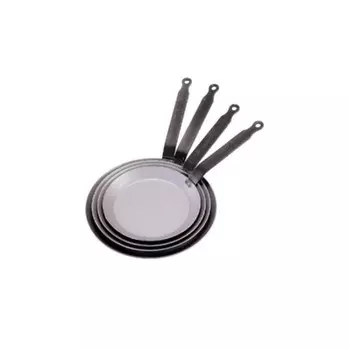 Сковорода для блинов d=22см белая сталь индукция Carbone Steel De Buyer | 5120.22