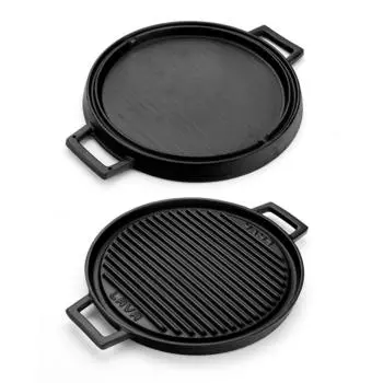 Сковорода-гриль 28 см чугун круглая черная Lava | LV ECO GT 28 T25