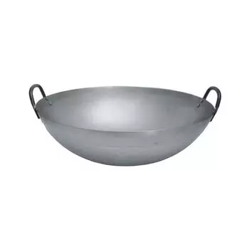 Сковорода Вок (WOK) 35см с двумя ручками углеродистая сталь P.L. Proff Cuisine | JQ-OT631 M