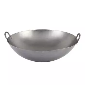 Сковорода Вок (WOK) 40см с двумя ручками углеродистая сталь P.L. Proff Cuisine | JQ-OT633M