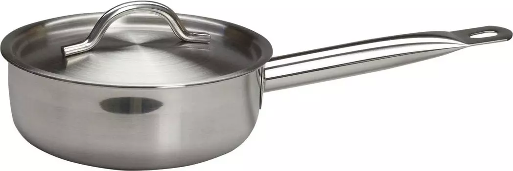 Сотейник 1,2л нерж. d=16см h=6см с крышк. тройное дно индукция Resto (Китай) | 1739к