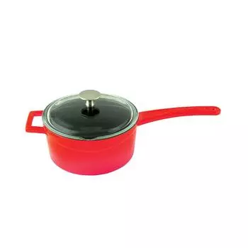 Сотейник 1 л d16 см чугун со стекл. крышкой красный Lava | LVY SOS 16 K3 R