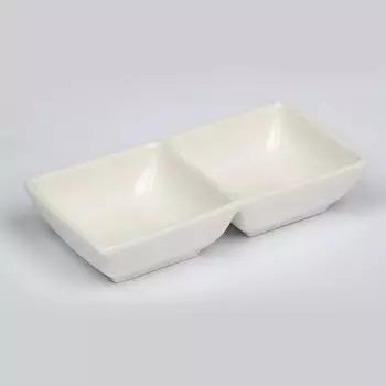 Соусник 70х70мл двойной 14х7х3см двойной фарфор P.L. Proff Cuisine | F2698