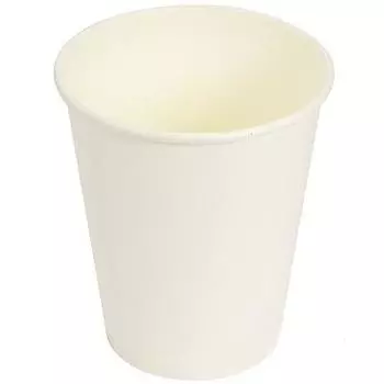 Стакан бумажный 1-слойный 250мл 80мм Resto ОП-250044 белый (50шт)