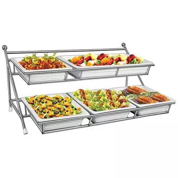 Станция двухярусная буфетная с 5 гастроемкостями MACO 2TE5P 88x68x42см