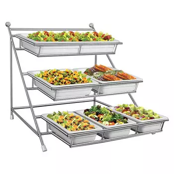 Станция трехярусная буфетная с 6 гастроемкостями MACO 3-TE6P 82x68x58см
