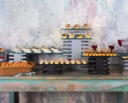 Стекло для подставки фуршетной Luxstahl 600х200 мм бронза