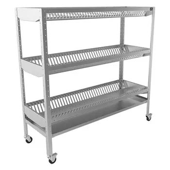 Стеллаж для сушки подносов на колесах Кобор СДПК-150/53/430 (высота 1800)