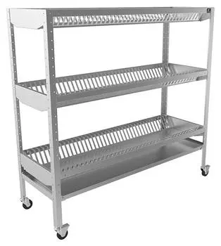 Стеллаж для сушки подносов на колесах Кобор СДПК-100/53/430
