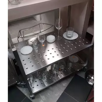 Стеллаж Камик Ст2Р 750х450х750 заканч. профилем, колеса