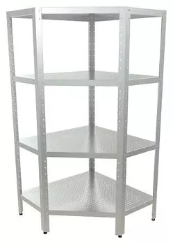 Стеллаж перфорированный угловой Кобор СКПУ-3/4-100/90