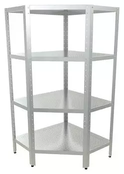 Стеллаж перфорированный угловой Кобор СКПУ-4/5-100/90