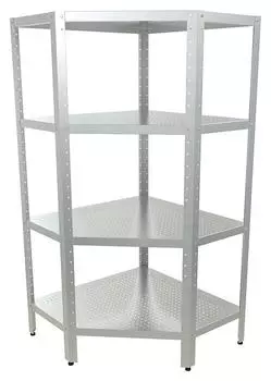 Стеллаж перфорированный угловой Кобор СКПУ-4/5-100/90/430