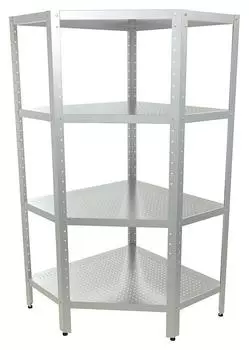 Стеллаж перфорированный угловой Кобор СКПУ-4/6-100/80/430