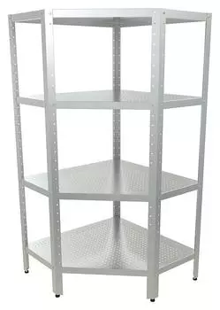 Стеллаж перфорированный угловой Кобор СКПУ-5/3-80/100