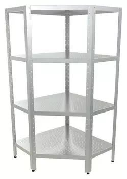 Стеллаж перфорированный угловой Кобор СКПУ-6/5-90/100