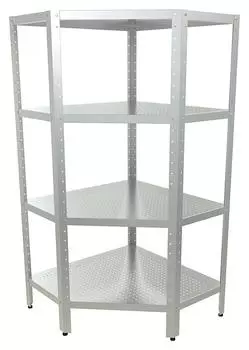 Стеллаж перфорированный угловой Кобор СКПУ-6/5-90/100/430