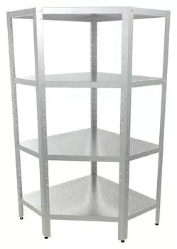 Стеллаж перфорированный угловой Кобор СКПУ-6/6-100/100