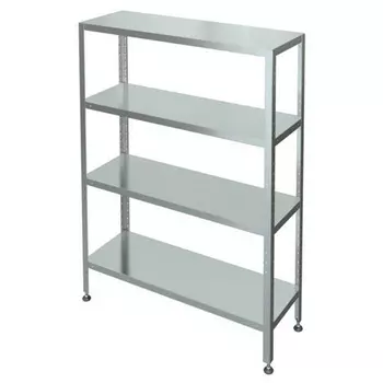 Стеллаж кухонный Марихолодмаш С-4-0,6/1,2/1,8 сплошные полки