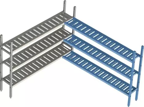 Стеллаж модульный Polair Load.Me Poly 18AL.3PP40.16C, основной