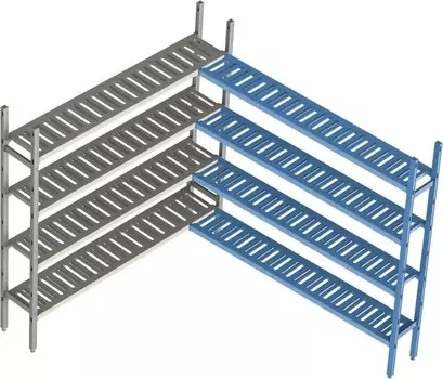 Стеллаж модульный Polair Load.Me Poly 18AL.4PP40.18C, доп. угловой
