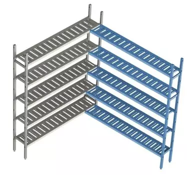 Стеллаж модульный Polair Load.Me Poly 18AL.5PP40.17C, доп. угловой