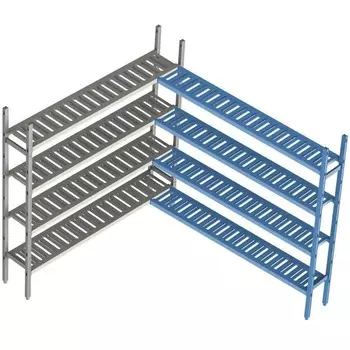 Стеллаж модульный Polair Load.Me Poly 18AL.4PP40.6C, доп. угловой