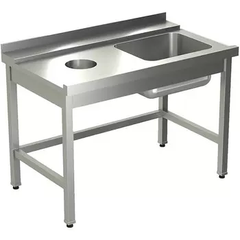 Стол для грязной посуды с направляющими Kayman СПМ-323/1507 левый для п/м Tatra