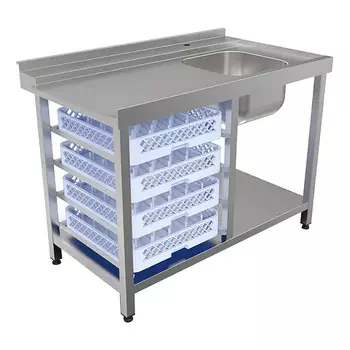 Стол для посудомоечной машины входной Кобор СПМ/3-120/70/П