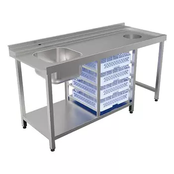 Стол для посудомоечной машины входной Кобор СПМ/1-170/70/Л