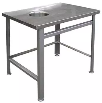 Стол для сбора отходов Hessen СПОО 6/6 (оц) отверстие в центре