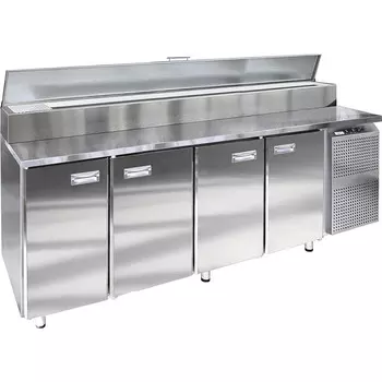 Стол холодильный для пиццы Finist СХСпц-700-4 (13 GN1/6 с крышкой)