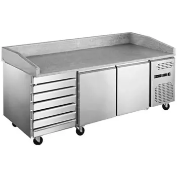 Стол холодильный для пиццы Tatra TPZEN2D7 STB каменная столешница
