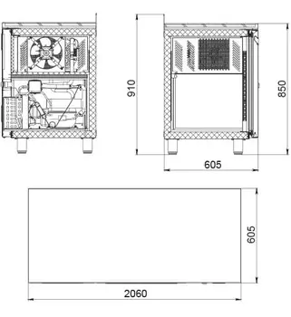 Стол холодильный Polair TM4GC (R290) (1050755d)