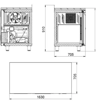 Стол морозильный Polair TB3GN-GC (R290) (1050694d)