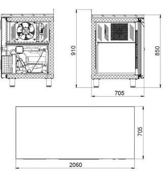 Стол морозильный Polair TB4GN-GC (R290) (1050695d)