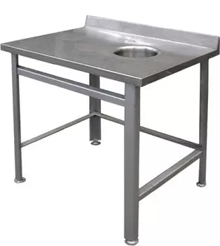 Стол пристенный для сбора отходов СППО 9/6 э (отверстие справа)