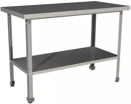 Стол производственный без борта со сплошной полкой Restoinox СП-10/8-П-ЭН